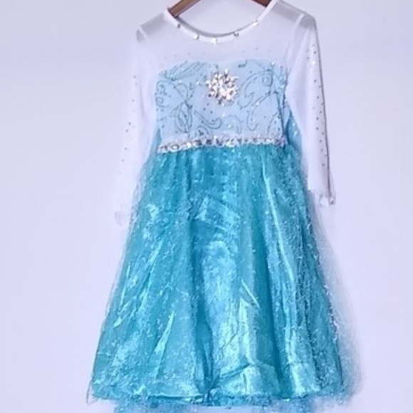 elsa dress with long train